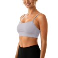 thumbnail image 4 of Bras for Women JIANLAI Women's Thin Strap Padded Sports Bra Everyday Basic Scoop Neck Workout Crop Bra, 4 of 7