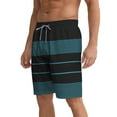 thumbnail image 3 of APTRO Mens Swim Trunks 9" Mesh Liner Quick Dry Striped Swim Shorts Bathing Suit Swimsuit Summer Beach Shorts Blue01 MK289 L, 3 of 6