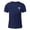 Dark Blue, variant on Men White T Shirt Crew Neck 1/4 Short Sleeve Big and Tall Casual Streetwear Oversized Printing Boat Neck Casual Summer Vacation Basic Tops