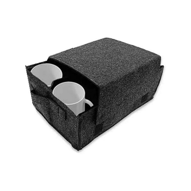 Oleegame 1 Pce Plateau de Repas RV Rangement de Couverts de Camping 8 Plateaux de Repas Ou 6 Tasses Sacs avec Porte-Gobelets Plateau en Verre RV Armoire Verre Rangement de Couverts Outils de Cuisine (Rack de Salle à Manger) Gris