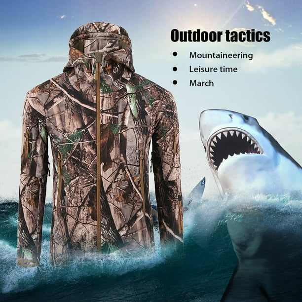 Manteau Coupe-Vent Imperméable en Peau de Requin pour Hommes Militaires Tactiques