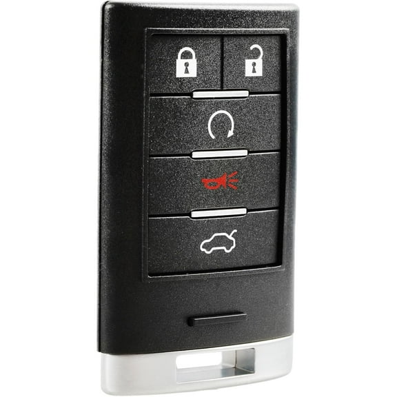 Keyless Entry Remote Car Key Fob Replacement for 2008 2009 2010 2011 2012 2013 2014 Cadillac CTS STS 5-Button Smart Key (M3N5WY7777A, 25943677)