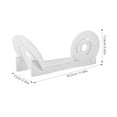 thumbnail image 2 of LEORX White Wood Vinyl Record Stand Cd Storage Rack Display Organizer for Home, 2 of 8