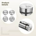 thumbnail image 3 of 4 Pcs Salt and Pepper Shakers, Stainless Steel Kitchen Spice Dispensers with Adjustable Pour Holes, Clear Viewing Window, Mini Spice Jars for Salt, Pepper, Sugar, Cinnamon, 3 of 5
