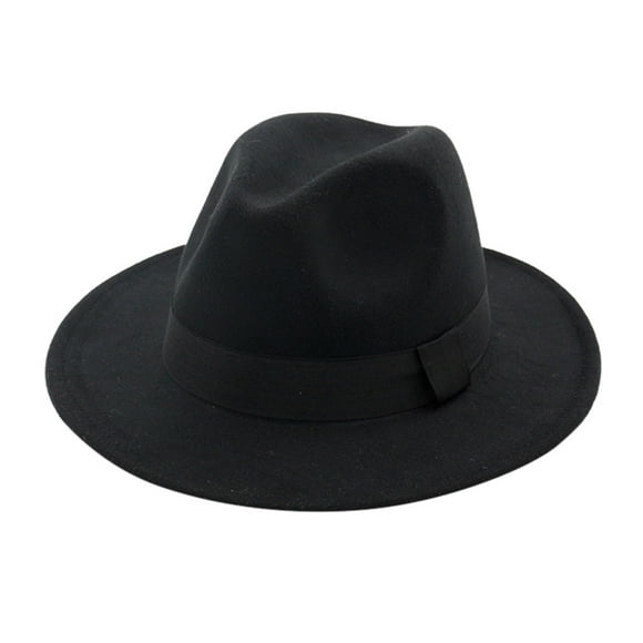 Uqiangy Chapeaux Fedora à Grand Bord pour Hommes Fedoras pour Femmes Petits Chapeaux Fedora pour Femmes Femmes Fedora Femmes Fedora Femmes Chapeaux Fedora Chapeau en Feutre Noir