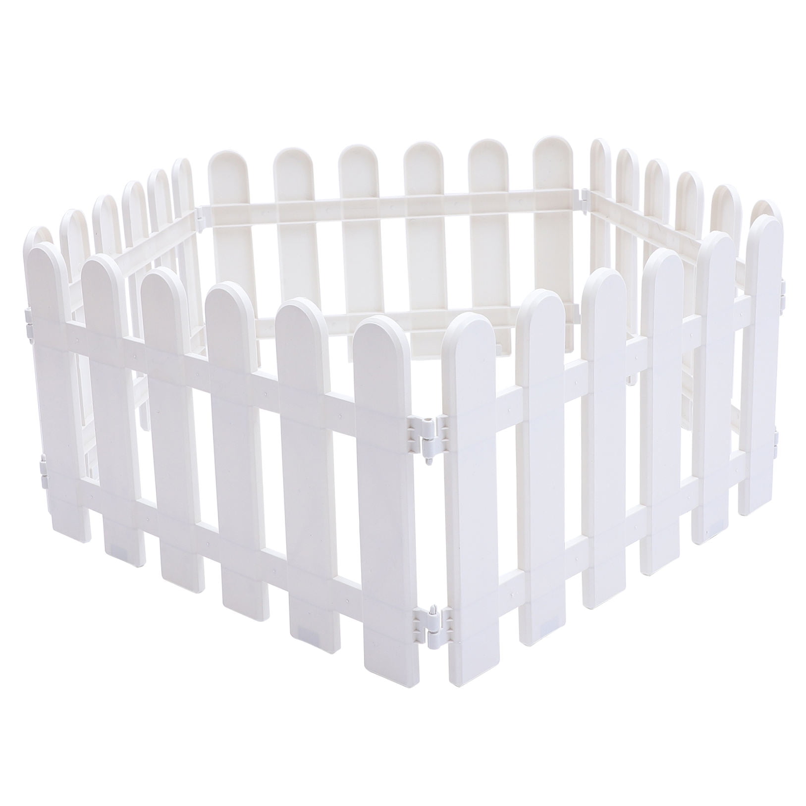 Pawsdot Plastic Garden Fence White Decorative Picket for Garden Outdoor Use