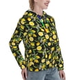 thumbnail image 6 of Kdxio Lemon Fruits Flowers Leaves Print Womens Oversized Hoodies Sweatshirts Hooded Pullover Tops Sweaters Casual-Medium, 6 of 7