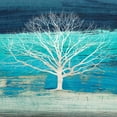 thumbnail image 2 of Alessio, Aprile 15x15 Gold Ornate Wood Framed with Double Matting Museum Art Print Titled - Treescape 3 (Azure, detail), 2 of 4