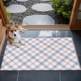 thumbnail image 4 of 2x3 Door Mat Rug, Abstract Plaid, Non-Skid Rubber Backing Large Rectangle Rugs - Living Room Bedroom Home Office, Minimalistic Multi Colors Country Rustic Plaid Indoor Floor Mat Carpets Washable Rug, 4 of 9