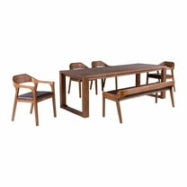 Boraam Rasmus 6pc Dining Set - Chestnut Wire-Brush Finish
