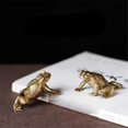 thumbnail image 4 of 2Pcs Feng Shui Copper Pocket Money Frog Fortune Brass Toad Figurin Chinese Coin Metal Craft Home Decor Gift, 4 of 5