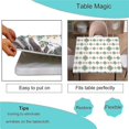 thumbnail image 3 of Elastic Edge Fitted Tablecloth for Card Table, Colorful Geometric Diamond Pattern Pattern Printed on Elastic Polyester Table Cover, for Outdoor Patio and Indoor Kitchen Dining Party,36" x 36", 3 of 4