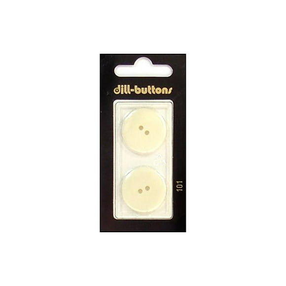 Dill Buttons 23Mm 2Pc 2 Trous Blanc