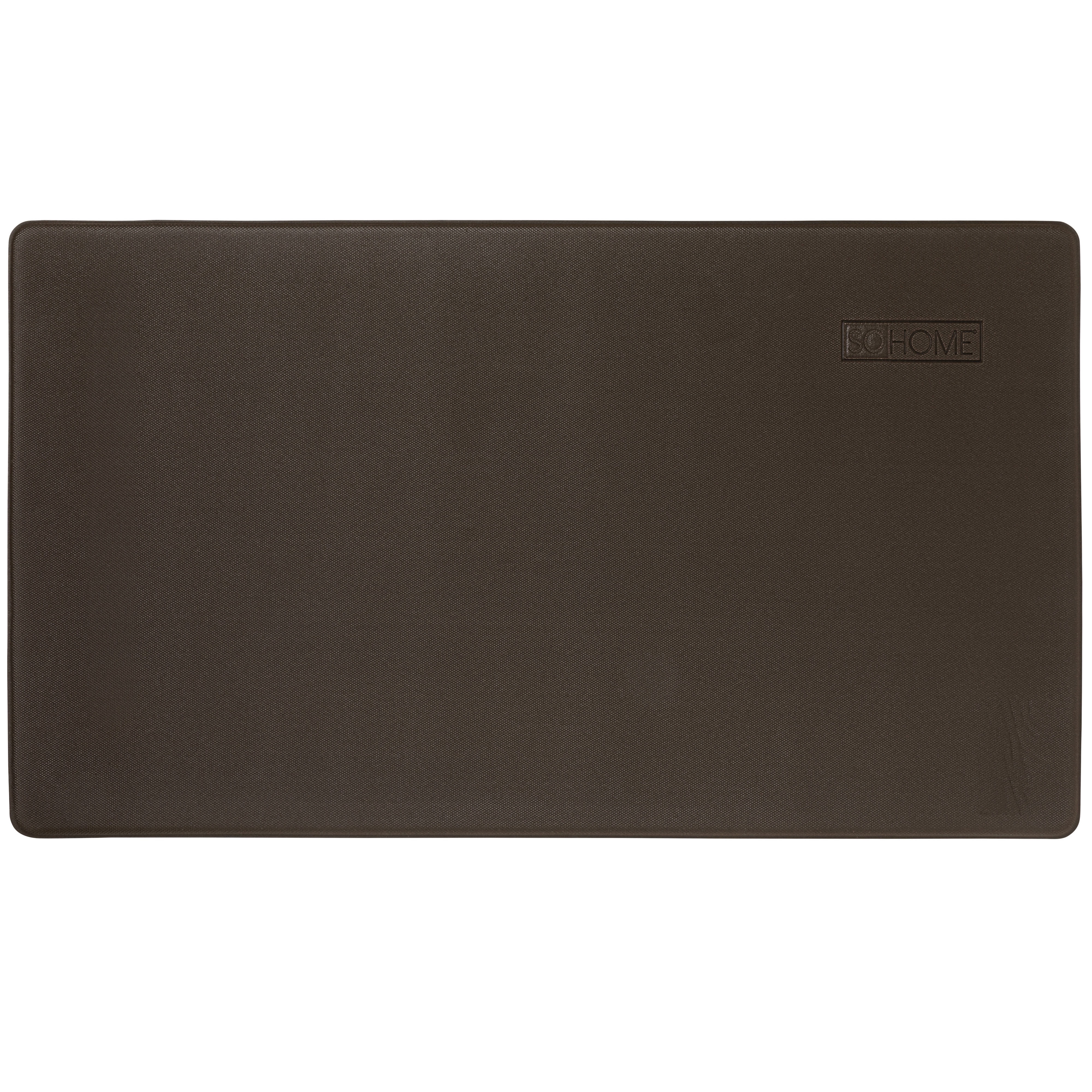 SoHome Cozy Living Kochi Lattice Anti-Fatigue Kitchen Mat, Black/White, 17.5"x30"
