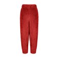 thumbnail image 5 of jtjvou Womens Fleece Pajama Pants, Winter Warm Fuzzy Lounge Bottoms Long Soft Plush Fluffy Pj Pants with Pockets Red XXL, 5 of 7