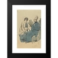 thumbnail image 2 of Henry Bonaventure Monnier 13x18 Black Modern Framed Museum Art Print Titled - Kurassier with Helmet and Blue Cloak, Sitting Next to an Old Lady in Travel Toilet (1839), 2 of 5