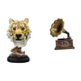 thumbnail image 1 of Escultura de mesa,Escultura de cabeza de tigre Estatua moderna de sobremesa,Figura de cabeza de animal para decoración de escritorio de resina.,Estatua vintage,Estatua vintage de resina,figura, 1 of 8