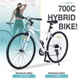 thumbnail image 4 of 7 Speed Hybrid Bike, Outdoor Road Bike with Aluminum Alloy Frame, 700C Commuter City Bike with Front and Rear C-Brake for Men Women, 4 of 7