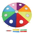 thumbnail image 2 of Juego de topo con paracaídas con paraguas juego de topo con paracaídas para niños manijas resistentes puntadas reforzadas interacción entre  e hijos para jardín de ANGGREK Otros, 2 of 8