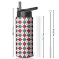 thumbnail image 4 of Christmas 18 oz Insulated Stainless Steel Water Bottle with Straw & Cleaning Brush , Leakproof, BPA-Free, 304 Stainless Steel, Wide Mouth, Travel Mug for Car, Gym, Office, 4 of 5