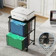 thumbnail image 4 of Letter/Legal Rolling File Cart with 2 Storage Drawers, Under Desk Storage, Vertical Filing Cabinet for Home Office, Hanging File Folders Organizer, Mobile Utility Cart Printer Stand, Black, 4 of 8