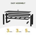 thumbnail image 5 of JUSTLET Outdoor Patio Dining Chairs Set of 7,1 Dining Table and 6 Chairs,Black, 5 of 12
