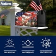 thumbnail image 3 of American Flag with Spring Flowers Mailbox Covers Magnetic Standard Size,Spring Summer Floral Patriotic Magnetic Mailbox Covers Mailbox Wraps Post Letter Box Cover for Holiday Yard Decor 18"x21", 3 of 6