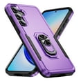 thumbnail image 5 of for Samsung Galaxy S24 Case, Slim Fit Military Grade Drop Tested Dual Layer Shockproof Case with 360 Ring Holder Kickstand Protective Rugged Car Magnetic Non-Slip Phone Case,Purple+Black, 5 of 10