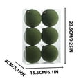 thumbnail image 5 of HomeDM Christmas Balls Ornaments 6Pcs Hanging Pendant Xmas Balls Christmas Tree Wreath Decoration 8cm/3.15" Green Shatterproof Plastic Decorative for Xmas Tree Holiday Party Wedding Decor, 5 of 5