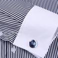 thumbnail image 4 of TANSILING Men's French Cuff Dress Shirt with Cufflinks, S-3XL, 4 of 7