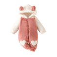 thumbnail image 3 of PureCasa Toddler Kids Girls Jumpsuit Fall Winter Clothes Fleece Romper Jumpsuit Bear Ears Hooded Zipper Hoodies One Piece Warm Suit, 3 of 9