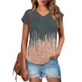 thumbnail image 2 of Staron Women Tops Clearance Short Sleeve Dressy Summer Basic Tees Tunic Tops Loose V Neck Tops, 2 of 7
