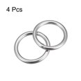 thumbnail image 3 of Unique Bargains Bague Ronde en Acier Inoxydable 316 25mm ID 4mm Épais Lot de 4, 3 of 5