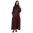 thumbnail image 5 of Bimba Islamic Long Dress With Printed Hijab Scarf Rayon Abaya Maxi Clothes For Muslim Women, 5 of 9