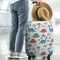 thumbnail image 2 of Green Dinosaurs with Ferns Simply Luggage Cover Fashion Suitcase Cover Baggage Covers Fit 25-28 Inch Luggage (Go Travel), 2 of 5