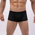 thumbnail image 2 of Underwear for Men Pack Boxers Classic Underwear Solid Black Xl 1-Pack, 2 of 8
