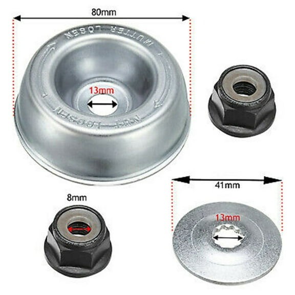 4pc Metal Blade Fixing Kit For STIHL FS25-4 FS44 FS55 FS56 Strimmer Brushcutter Premium Compatible Replacement