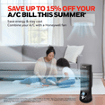 thumbnail image 6 of Honeywell 13 inch Bedroom and Office Black Compact Tower Fan with 4 Speed QuietSet Control, Oscillation and Auto-Off Timer, HYF210B, 6 of 7