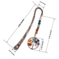 thumbnail image 4 of Marcapáginas de Metal Vintage único, marcapáginas religiosas de bronce, estrella, sol, luna, con 7 cristales de chakras, piedra curativa, árbol con cuentas, 4 of 5