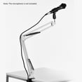 thumbnail image 3 of Graflsoa Bras de Microphone de Bureau Réglable Blanc avec Construction en Acier Robuste, Charge utile de 4kg, et Clip de 4,5cm pour Options de Montage Polyvalentes, 3 of 6