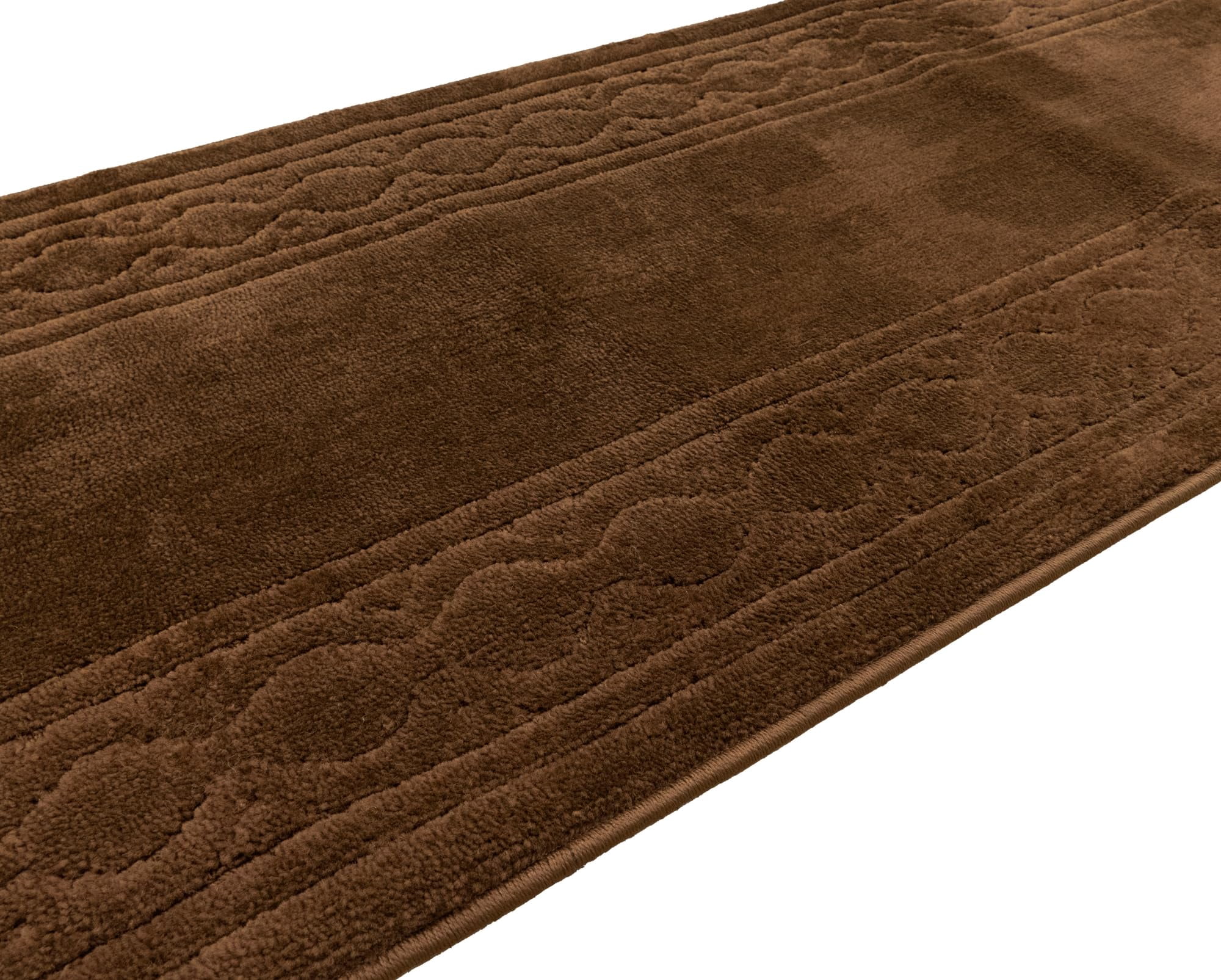 Custom Size Anti-Slip Washable Soft Pile Moroccan Trellis Brown Carpet Runner Rugs ( 16' x 26")
