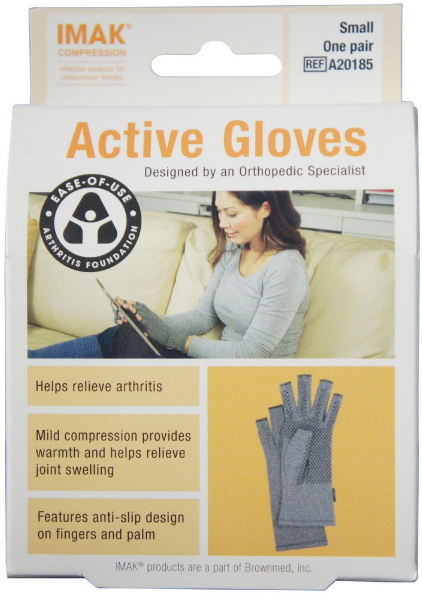 IMAK Active Arthritis Gloves, Small 1 Each (Pack of 4)