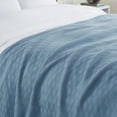 thumbnail image 5 of Aston & Arden Eucalyptus and Cotton Bed Blanket (KING Size 108x90), Diamond Weave Pattern, 400 GSM, Luxury Hotel Quality, Blue, 5 of 5