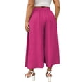 thumbnail image 5 of Certgust Hot Sales Under $30 Vacation Outfits for Women Wide Leg Pants for Women Flowy Palazzo Drawstring Elastic Waist with Pockets Summer Beach Vacation Outfits, 5 of 8