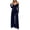 Navy, variant on Iyufng Women's Off The Shoulder Strap Wrap V‑Neck Long Sleeve High Waist Casual Wide Leg Jumpsuits