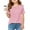 Pink, variant on Girls Shirts Size 7-8 Girls Shirts Girls Pleated T Shirts Kids Summer Short Sleeve Fashion Tops Tees 5 14 Years