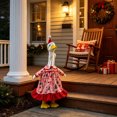 thumbnail image 4 of AZXY Christmas Porch Goose Outfit, 23" Goose Costume Set for Porch Goose, Goose Clothes for Cement Goose, Goose Clothing for Plastic Goose Statue, Ornate Xmas Outdoor Decor for Yard Lawn Garden, 4 of 8