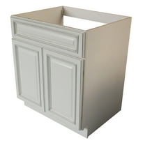 Sunny Wood Rlb30s-A Riley 30" Wide X 34-1/2" High Double Door Base Cabinet - White
