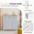 thumbnail image 3 of Bigleap 9 Drawers Dresser, Tall Chest Dresser & Fabric Storage Tower with Wood Top for Bedroom, Living Room, Hallway,Light Gray, 3 of 8