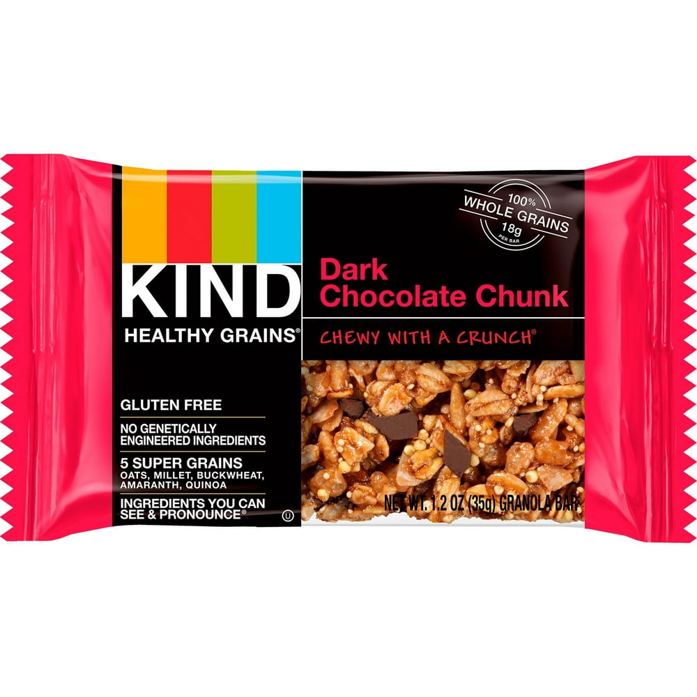 KIND, KND18082, Dark Chocolate Chunk Healthy Grains Bar, 12 / Box